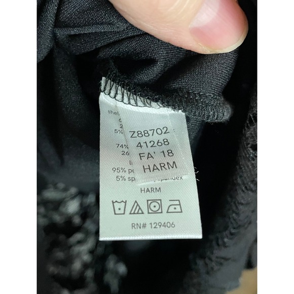 Venus Black Off Shoulder Lace Trim Hi Lo Dress Womens Size 6 Formal Evening - Picture 16 of 16